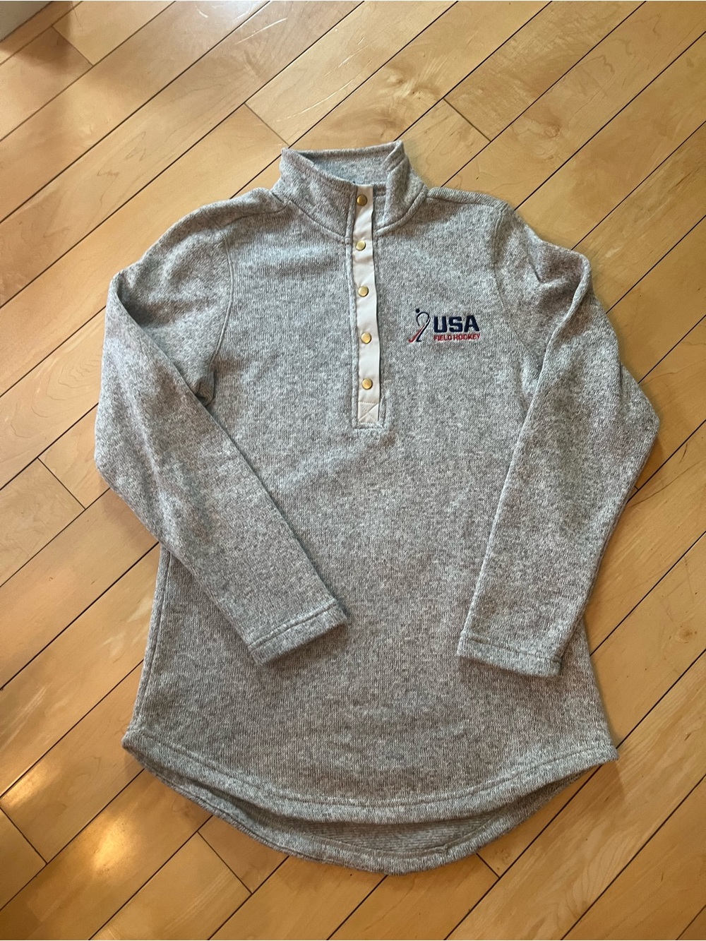 Charles River Apparel Gray USA Field Hockey Pullover Sweatshirt